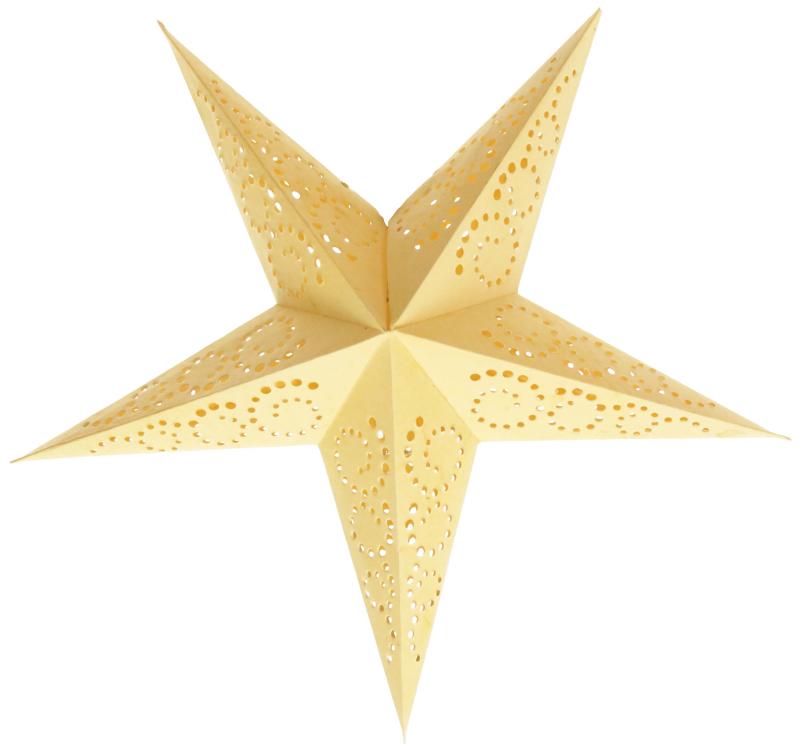 Baby Twister creme- Foldable glowing Paperstar with 5 points, 40 cm